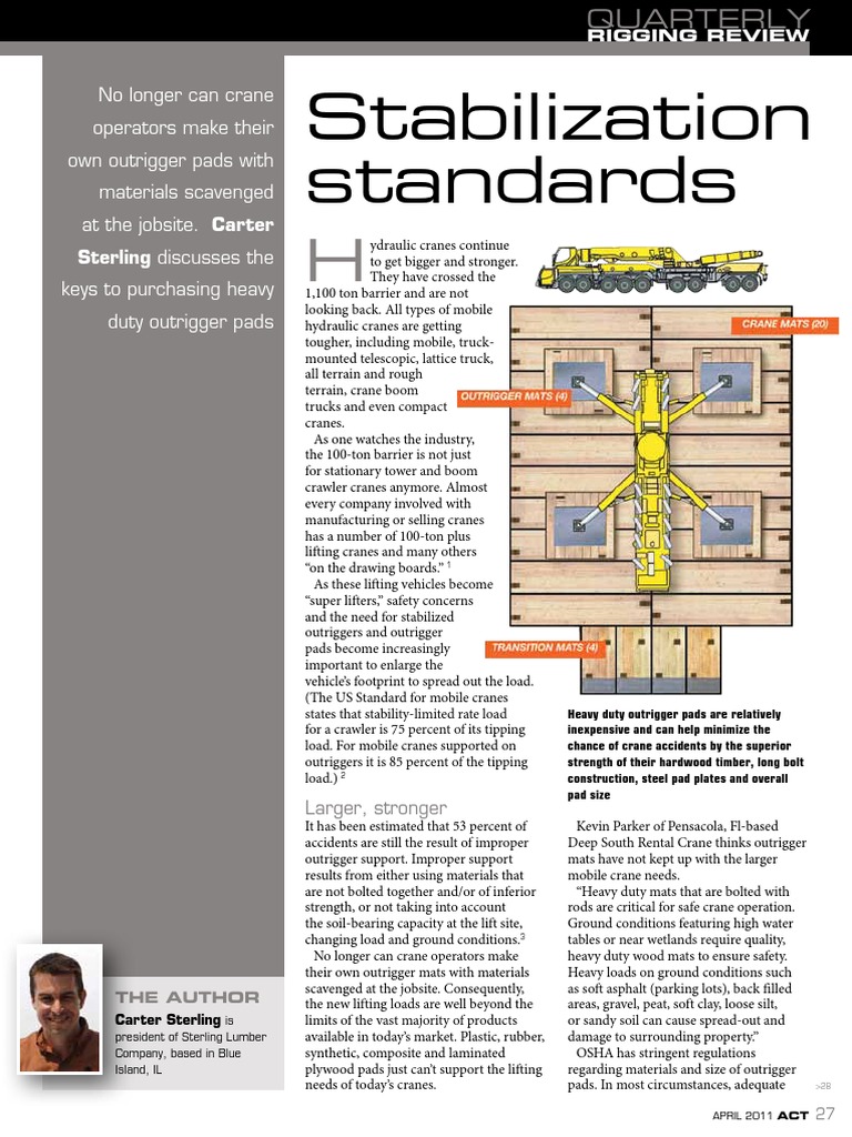 Heavy Duty Outrigger Pad Guidelines | PDF | Crane (Machine) | Lumber