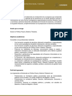 Doctorado en Política Fiscal y Sistema Tributario