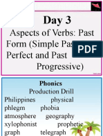 Aspects of Verbs: Past Form (Simple Past, Past Perfect and Past Progressive)