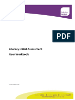 Literacy Initial Assessment User Workbook: Version 1.0 January 2010