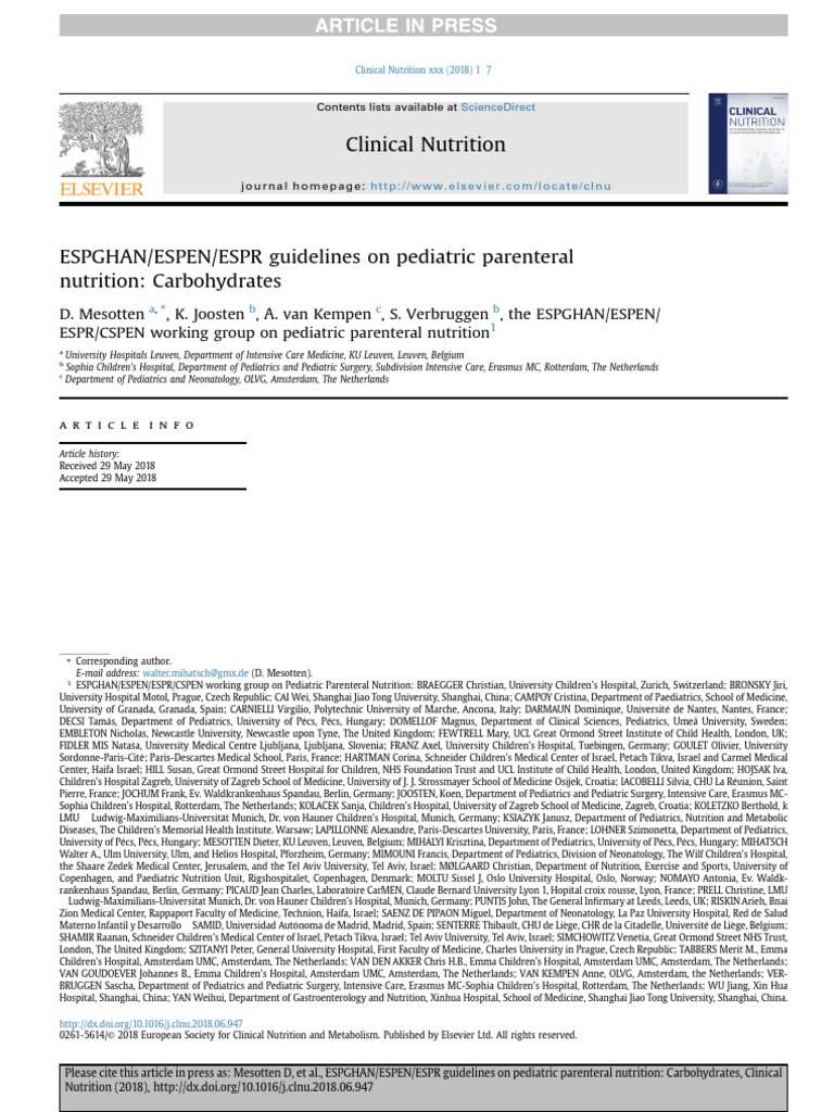 espghan-espen-espr-guidelines-on-pediatric-parenteral-nutrition