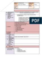 Grades 1 To 12 Daily Lesson LOG School Grade Level 9 Teacher Learning Area Teaching Dates and Time Quarter