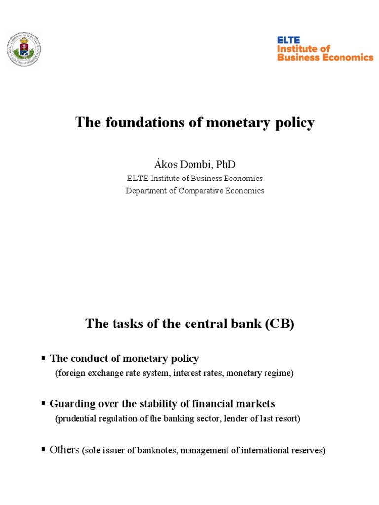 Class 3 - The Foundations of Monetary Policy | PDF | Monetary Policy ...