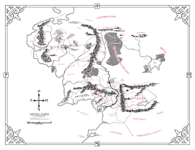 Middle Earth Map Vector Based | PDF | Middle Earth | Middle Earth Books