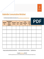 Stakeholder Communications Worksheet