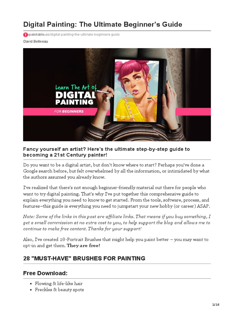 Digital Painting Beginner's Guide | PDF | Adobe Photoshop | Tablet Computer
