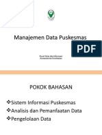 Manajemen Puskesmas Dan Analisis Data - NS 2018