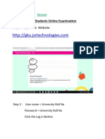 Instructions For Students Online Examination