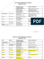 Updated 2021 Wayne County Warming Locations