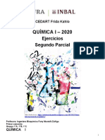 Química I - 2020: Ejercicios Segundo Parcial