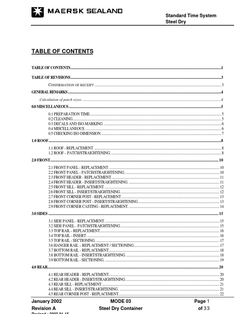 Steel Dry Container Maintenance Guide | PDF
