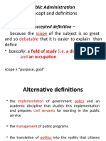 ENGLEZA - Curs 1 - Scope and Definition of Public Administration. The Fundamentals of Market Economy