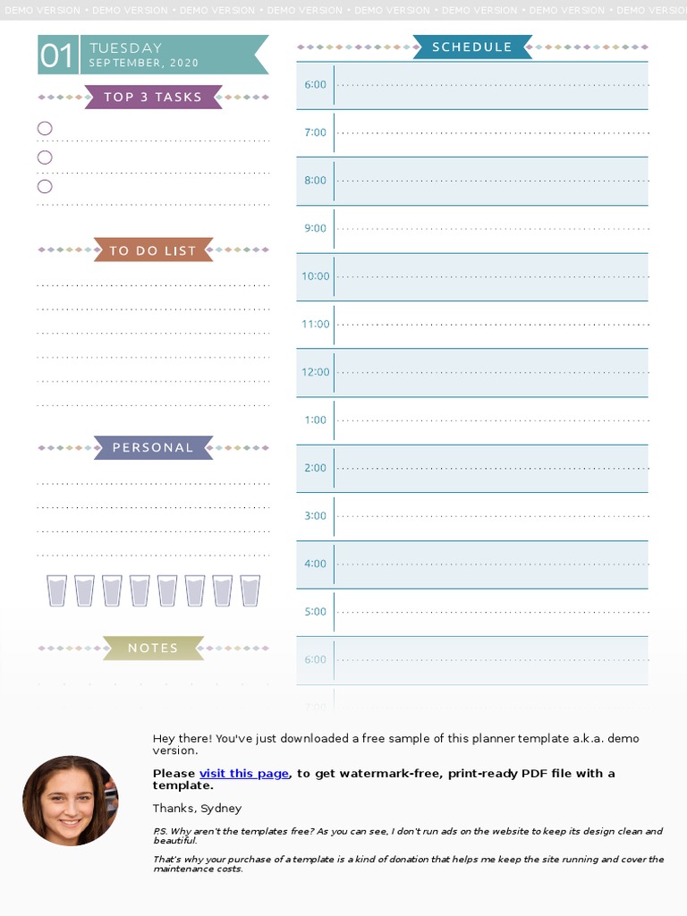 Dated Daily Planner Casual Style | PDF | Office Software | Computer ...