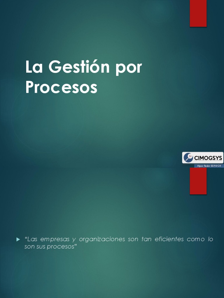 La Gestión Por Procesos | PDF | Calidad (comercial) | Evaluación