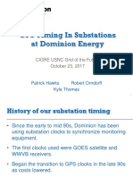 GPS Timing in Substations at Dominion 2017 CIGRE GOTF