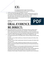 Oral Evidence