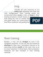 River training methods for controlling river flow