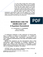 Mass Media's Impact on Knowledge Gaps