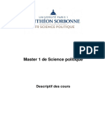 Brochure Enseignements Master1 Science politique
