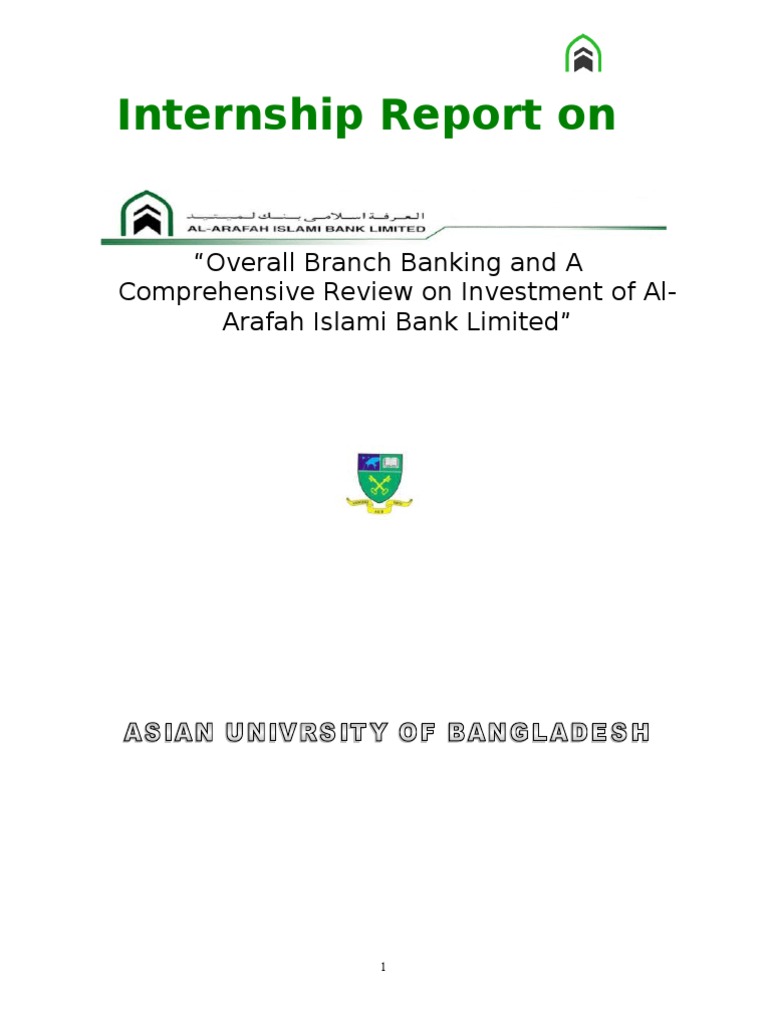 AIBL Branch Banking Internship Report | PDF | Deposit Account | Banks