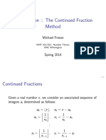 Factorization-Continued Fraction