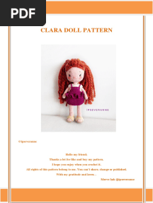 Clara Doll Pattern: @ipseveranne