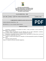 PLANO ANUAL DE LÍNGUA PORTUGUESA Do 7º ANO B