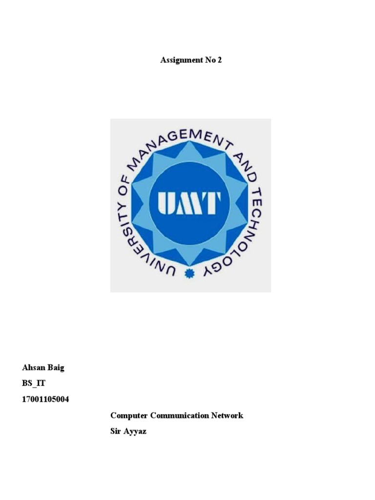 Assignment No 2 CCN | PDF | Signal To Noise Ratio | Decibel