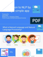 Introduction to Natural Language Processing by Building a Simple App