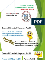 Penilaian Kinerja Pelayanan Publik - 2016