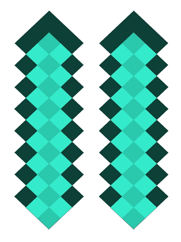 Diamond Sword Template 1 PDF | PDF for Free Printable Minecraft Sword Template