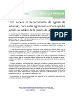 18-12.NP. Agresión Al Médico de La Prisión de León