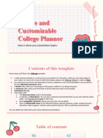 Simple and Customizable College Planner by Slidego