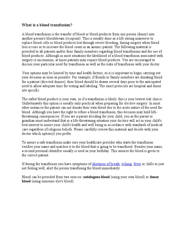 SUMMARY OF BLOOD TRANSFUSION visual data 3