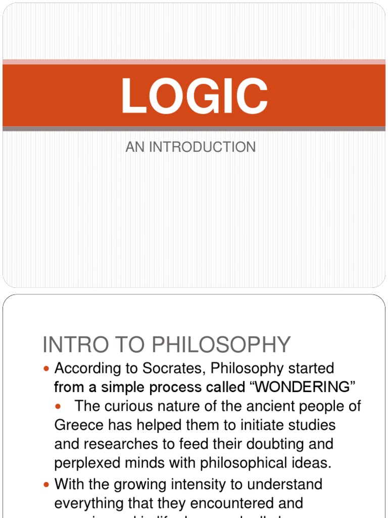 Introduction To Logic As A Branch of Philosophy - PDF | PDF | Logic ...