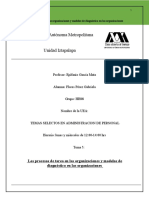 5 Los Procesos de Tarea en Las Organizaciones y Modelos de Diagnóstico en Las Organizaciones