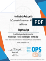 Preparación para El Servicio Social Obligatorio Colombia 2020-Certificado Del Curso 122333