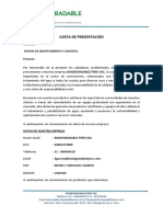 Carta de Presentacion - Biodegradable Perú Sac - Tratamiento de Agua