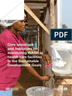 Core Questions and Indicators For Monitoring WASH in Health Care Facilities in The Sustainable Development Goals