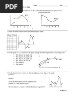 Calculus Worksheet On Derivatives: Name: - Per