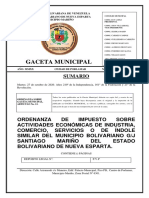 Gaceta Municipal: Sumario