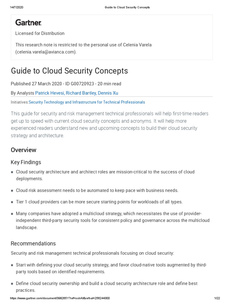 Guide To Cloud Security Concepts | PDF | Cloud Computing | Software As ...