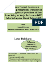 Gambaran Tingkat Kecemasan Dengan Ibu Primigravida Trimester III