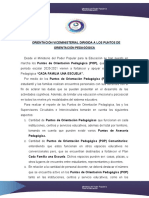 Documento Orientador Dirigido A Los Puntos de Orientación Pedagógica