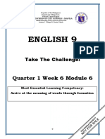 ENGLISH 9 Q1 - W6 - Mod6 Word Formation