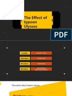 The Effect of Typoon Ulysses