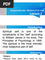 CHAPTER 2 Lesson 3 - Supernaturals - Believe It or Not