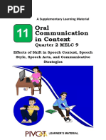 SLM Oral Communication MELC 9