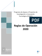 2020 Papiit Reglas Operacion