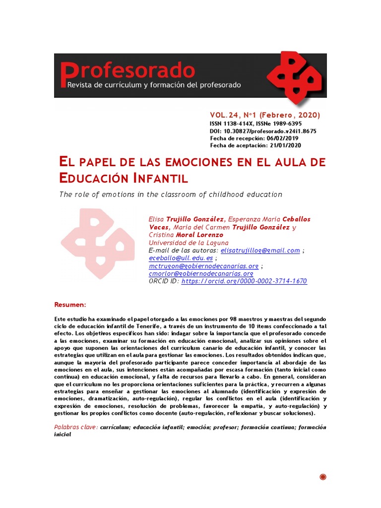 Emociones en El Aula | PDF | Las emociones | Educación de la primera ...